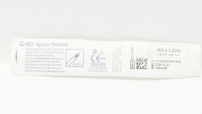 BD 405184 Spinal Ndle Quincke Type Point 18G x 3.50inch